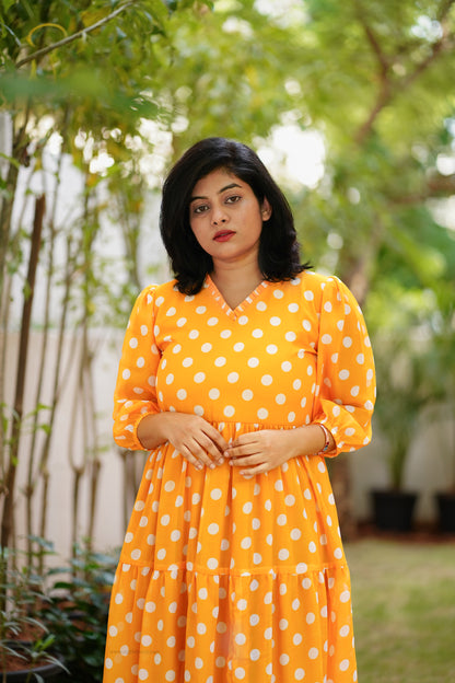 Darlene Georgette Maxi Tier Dress