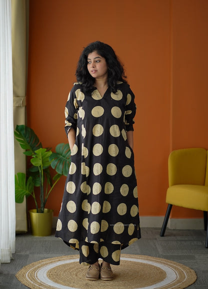 Ammayi Black polka Co-ord set