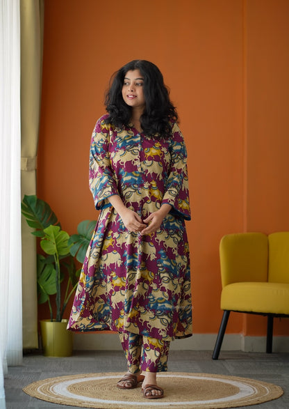 Ammayi Desi magenta co-ord set