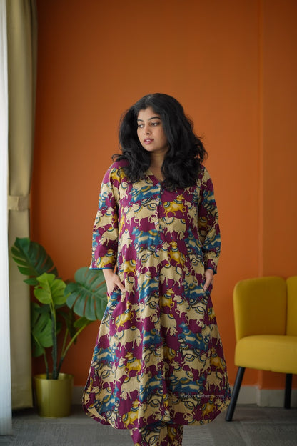 Ammayi Desi magenta co-ord set