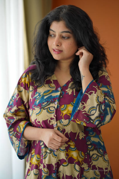 Ammayi Desi magenta co-ord set