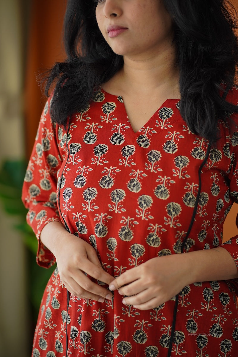 ammayi maroon a-line co-ord set