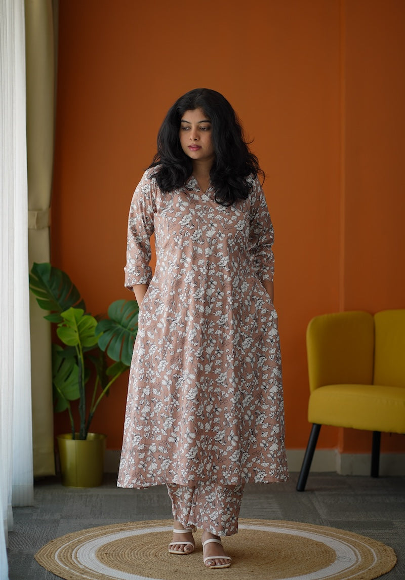 ammayi blush a-line co-ord set