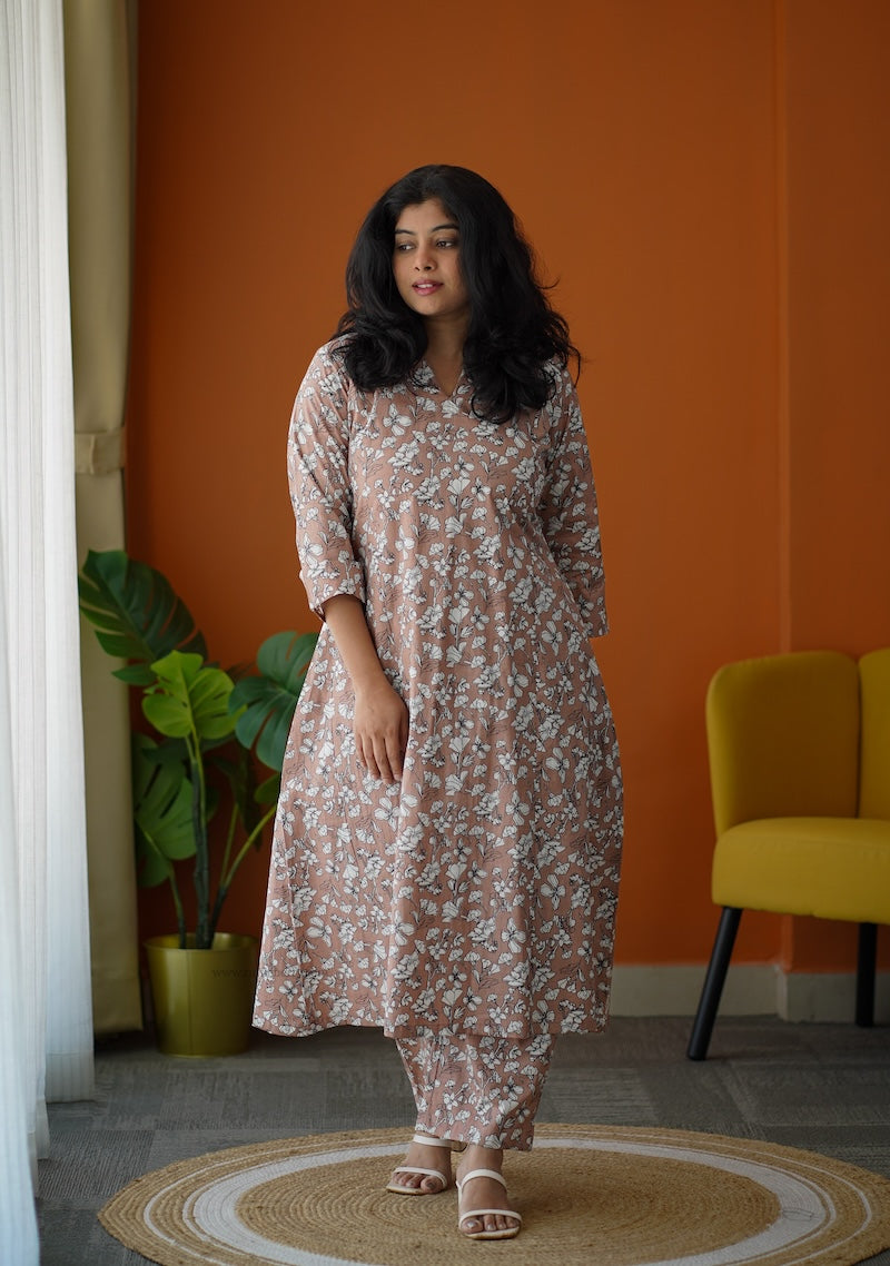 ammayi blush a-line co-ord set