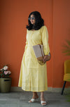 Saavan Yellow Cotton A-line Dress