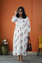 Saavan White Cotton Tier Dress