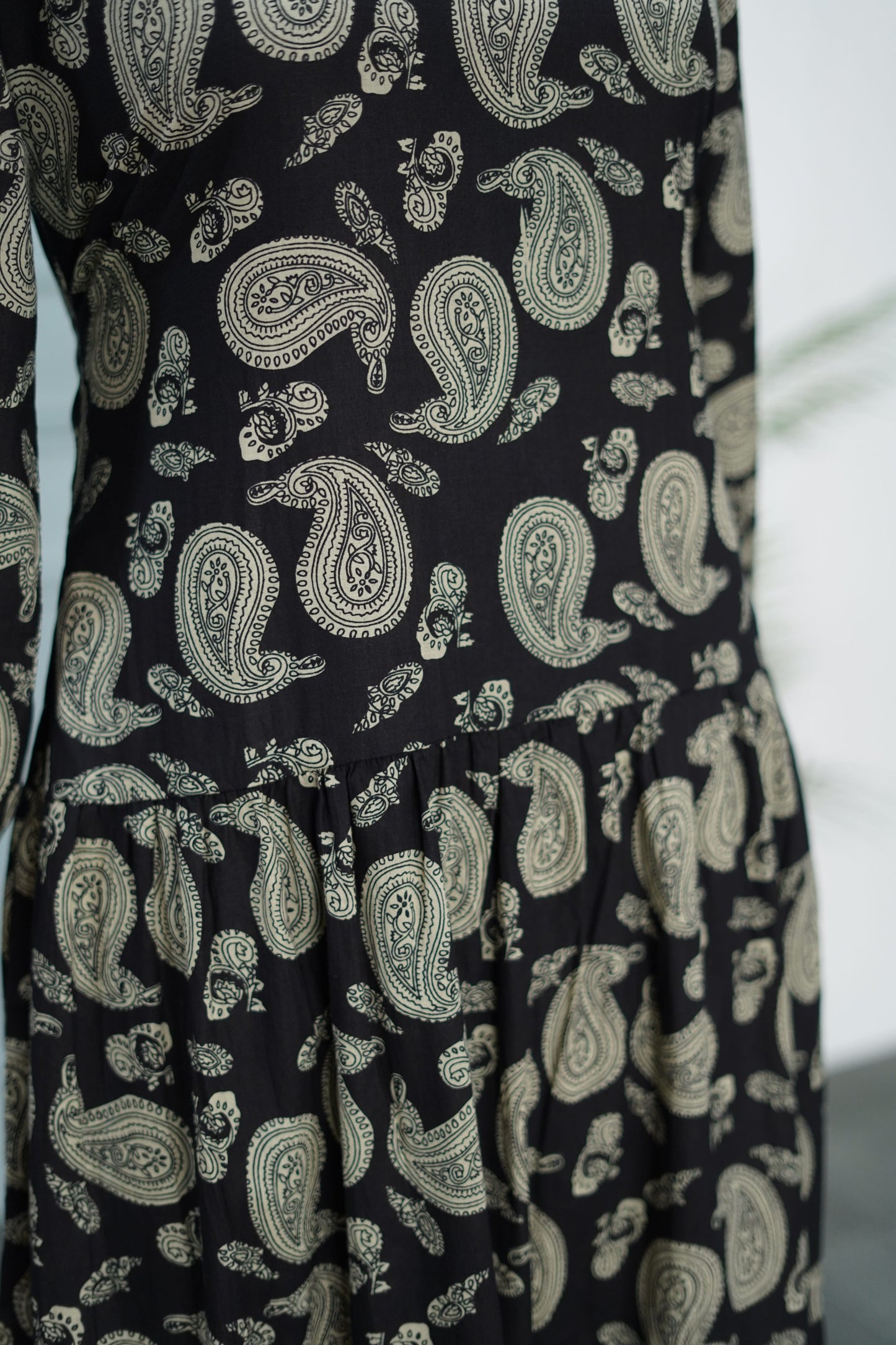 saavan black cotton tier dress