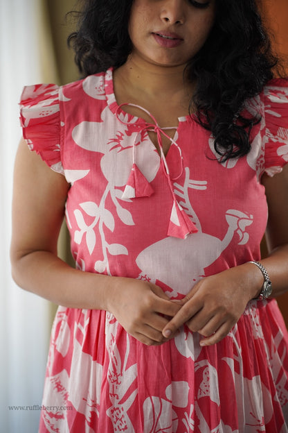 Lela Baby Pink Cotton Tier Dress