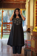 Nithya Black Embroidered Co-ord Set