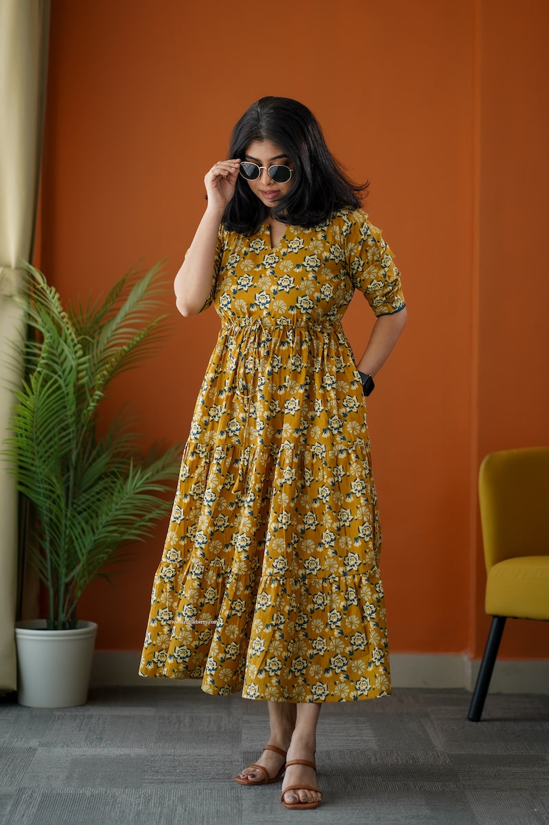 sumlove honey cotton tier dress