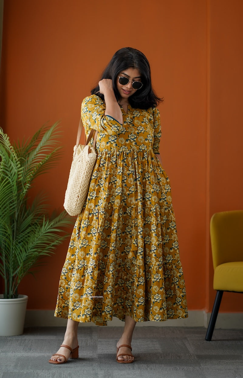 sumlove honey cotton tier dress