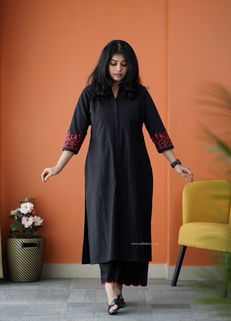 unbothered embroidered co-ord set