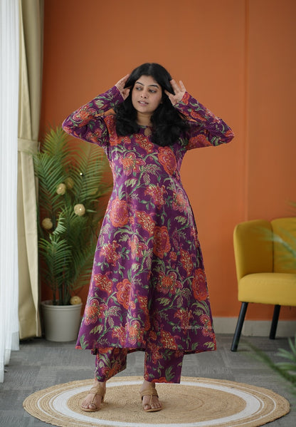 Sapna Dark Pink Cotton Co-ord Set