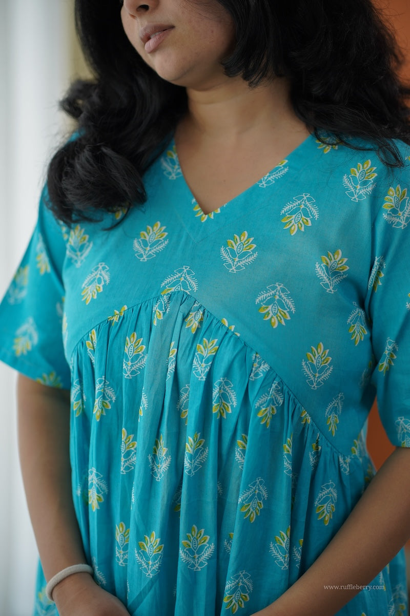 sapna blue cotton co-ord set