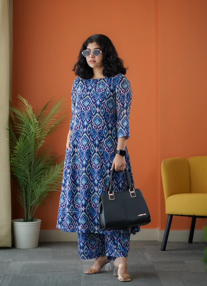 raaga blue georgette co-ord set