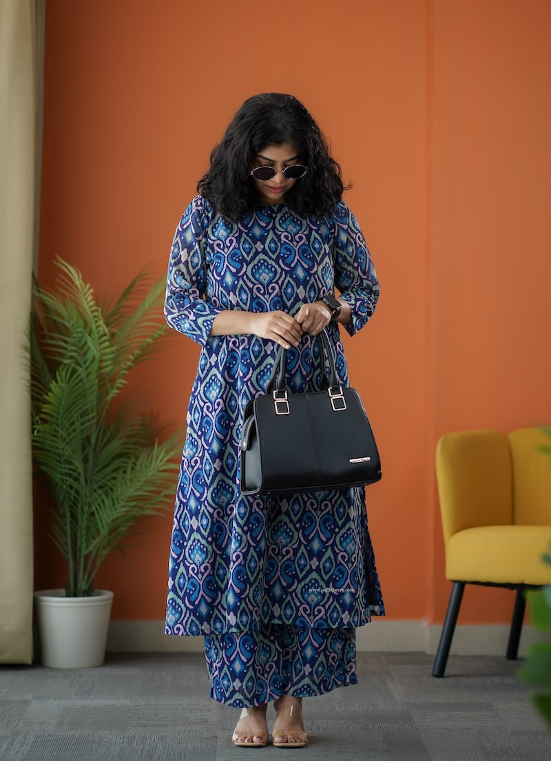 raaga blue georgette co-ord set