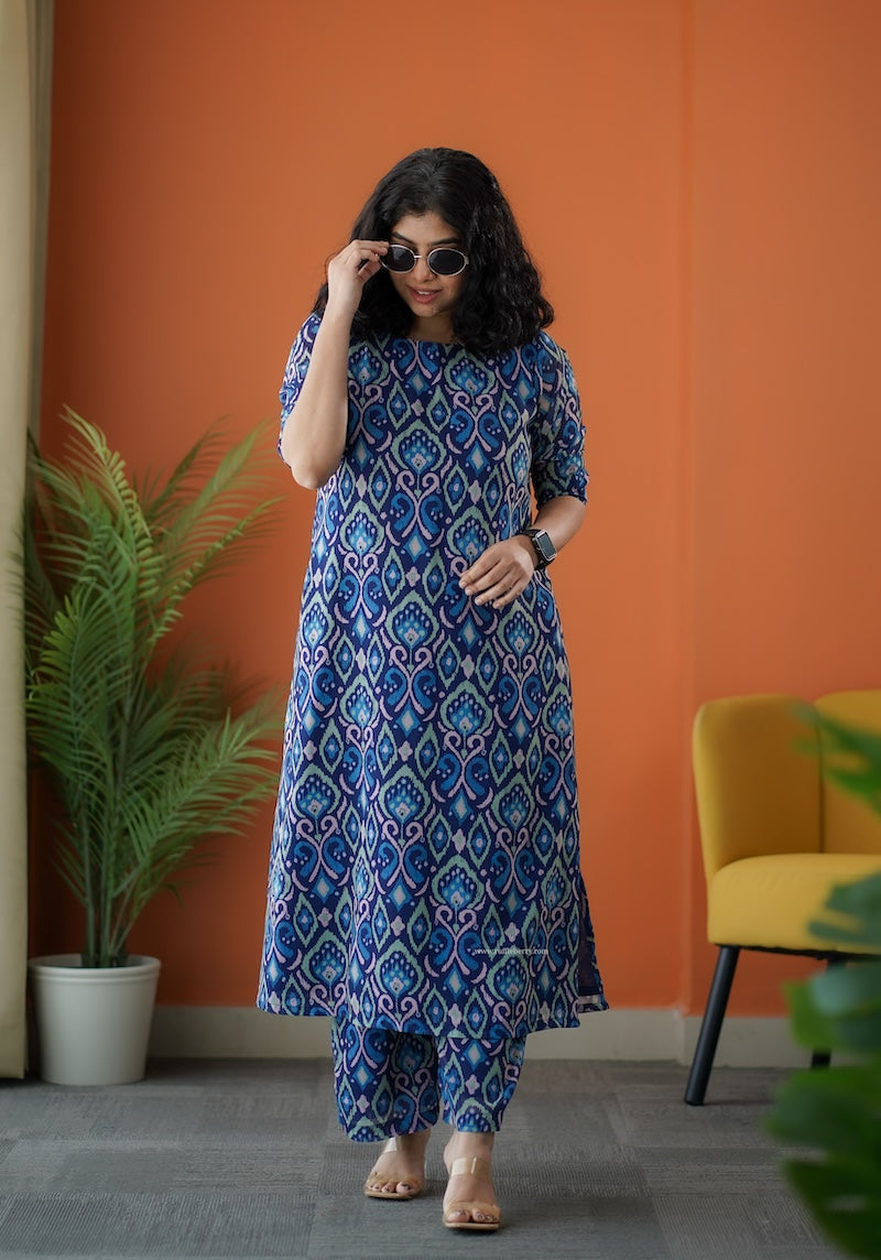 raaga blue georgette co-ord set
