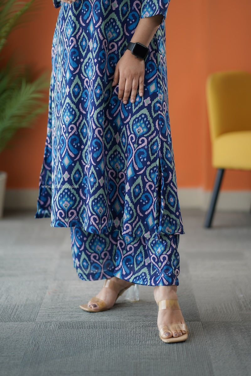 raaga blue georgette co-ord set