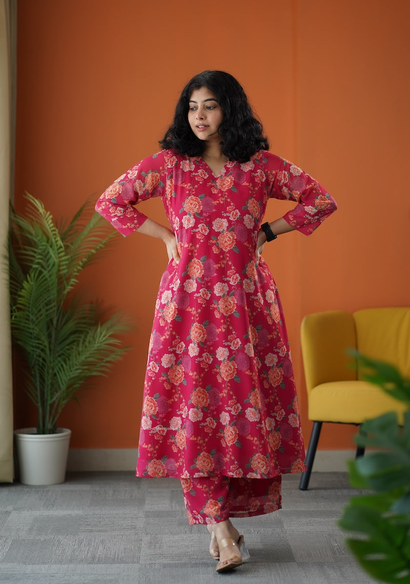 raaga rose georgette co-ord set