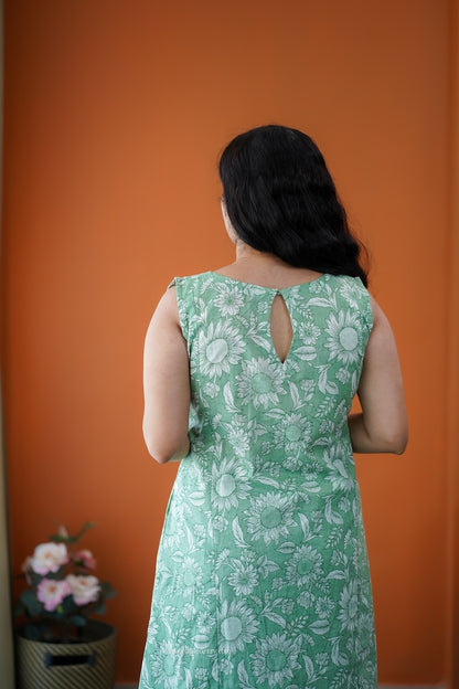 Barsa Sage Green Cotton Co-ord Set