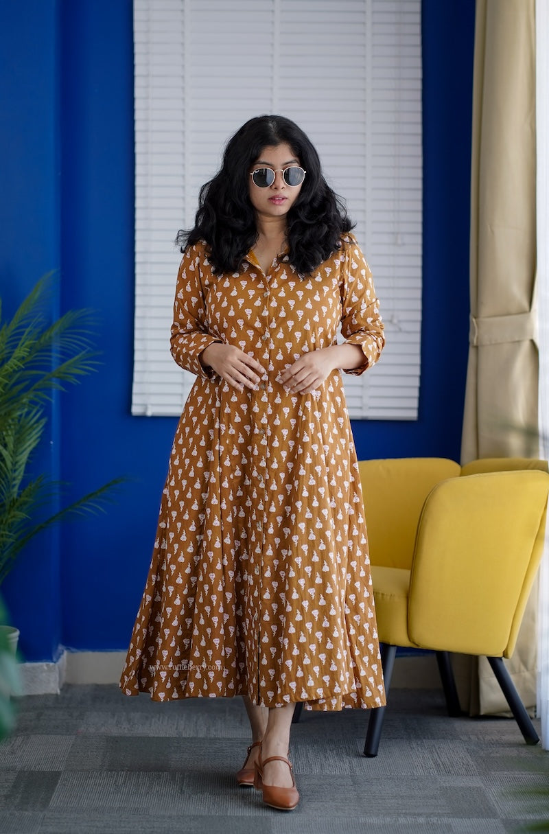 maple cotton shirt dress