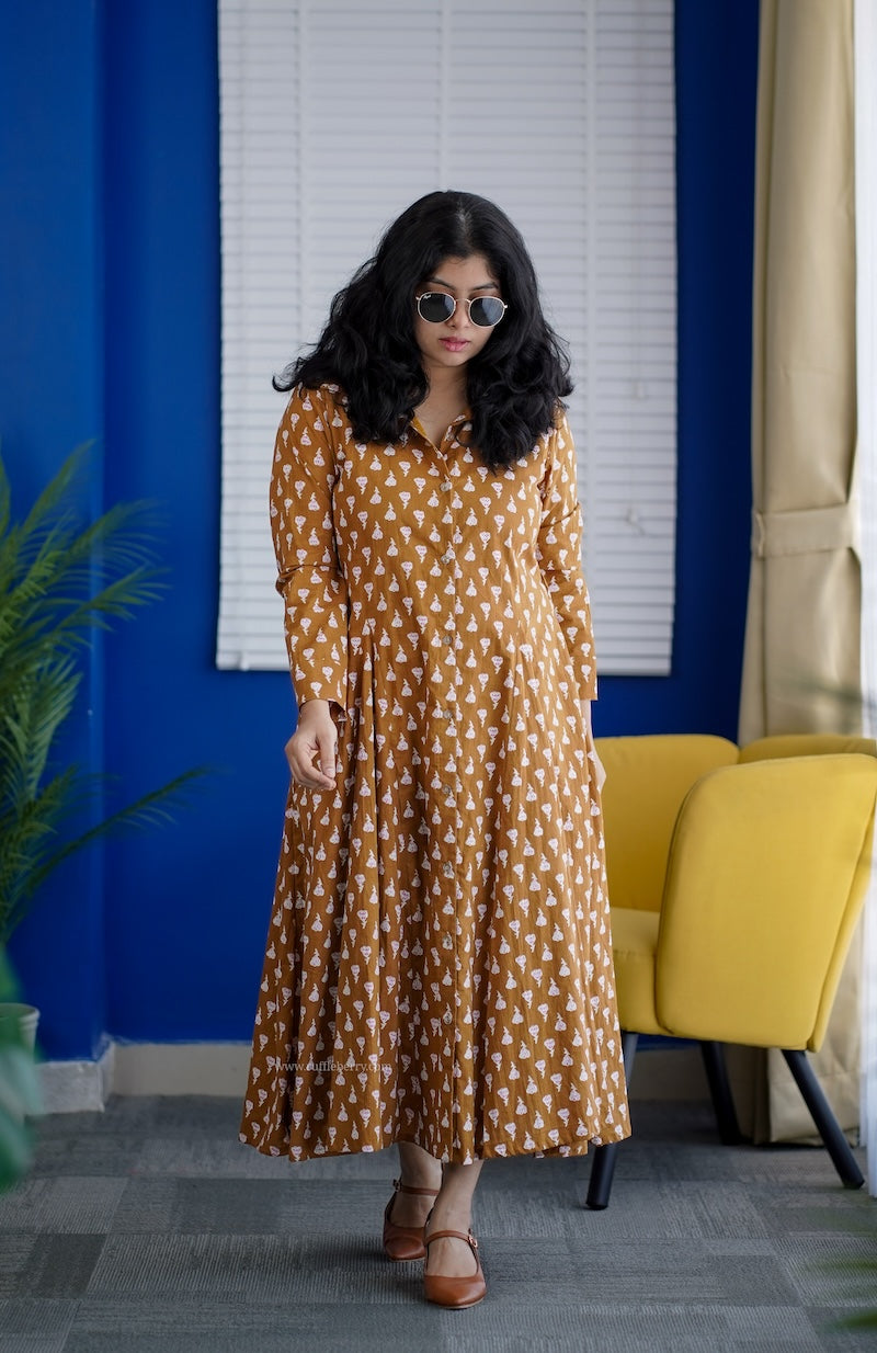 maple cotton shirt dress