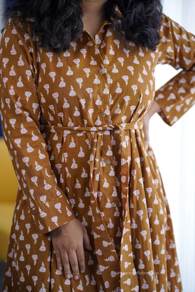 maple cotton shirt dress