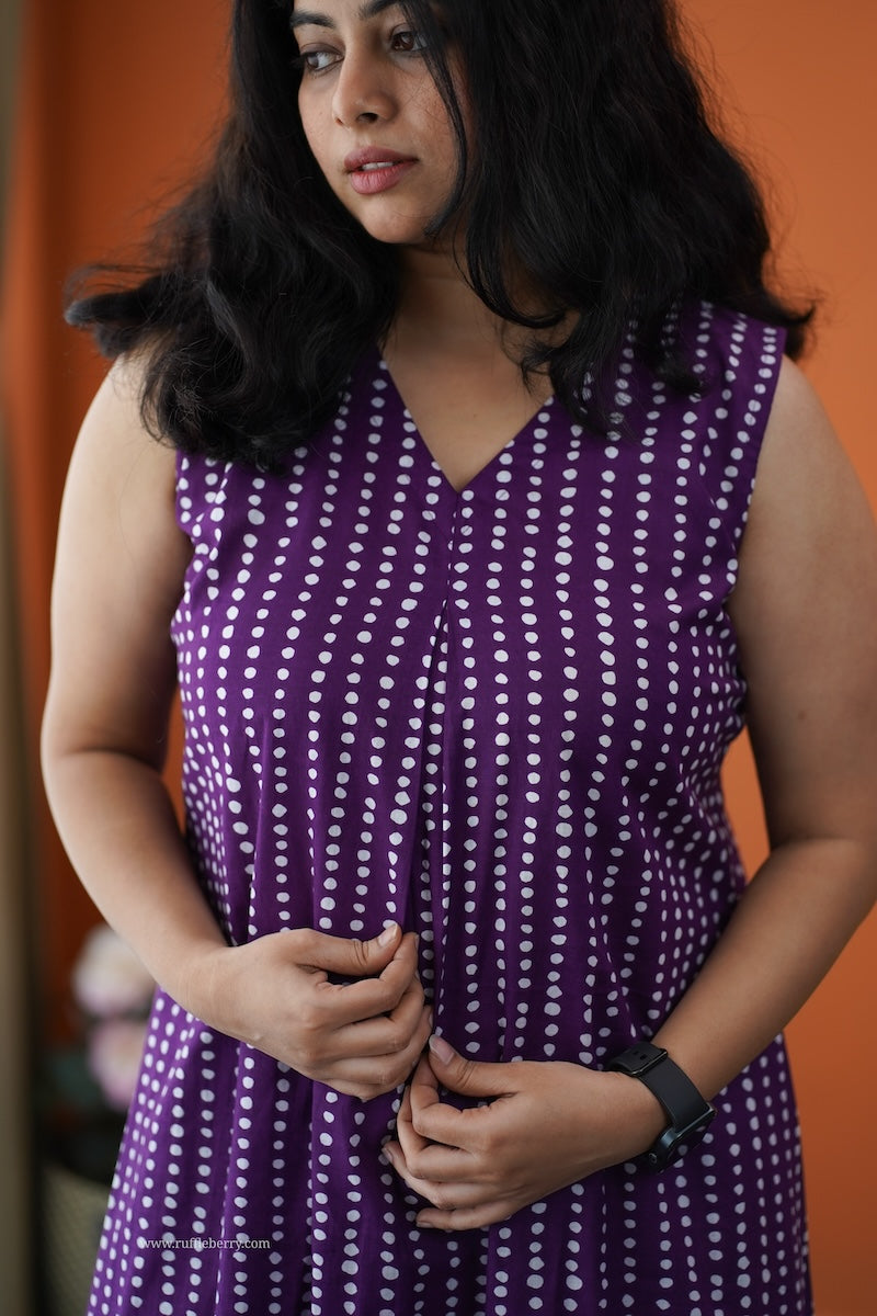 barsa purple cotton co-ord set