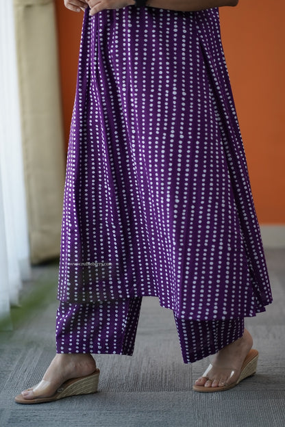 Barsa Purple Cotton Co-ord Set
