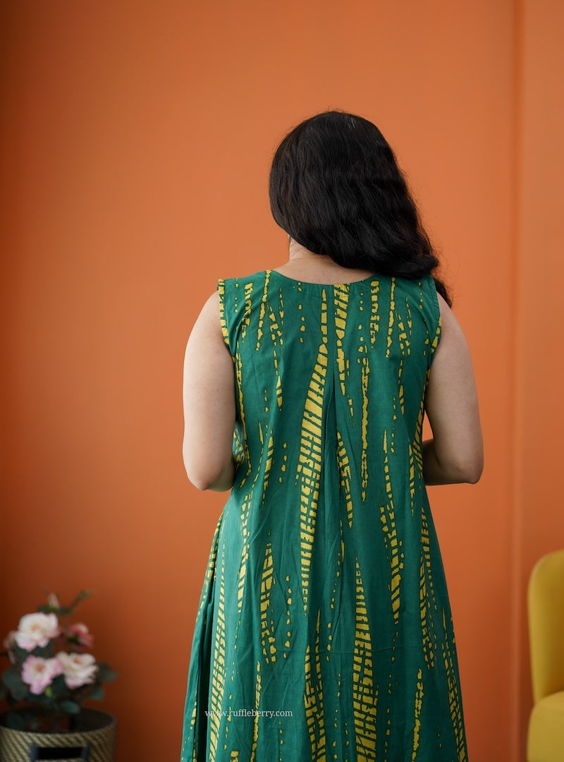 barsa dark green cotton co-ord set