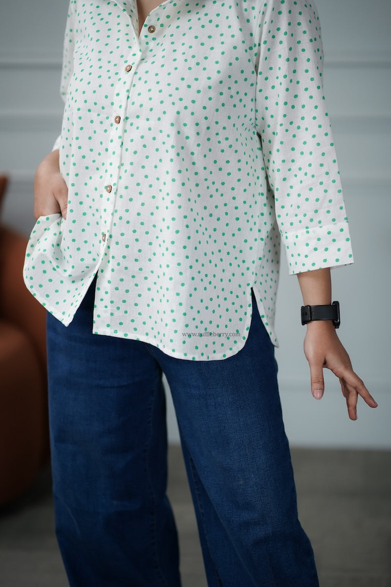 white cotton shirt