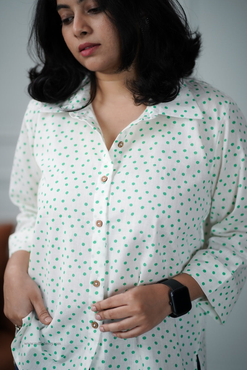 white cotton shirt