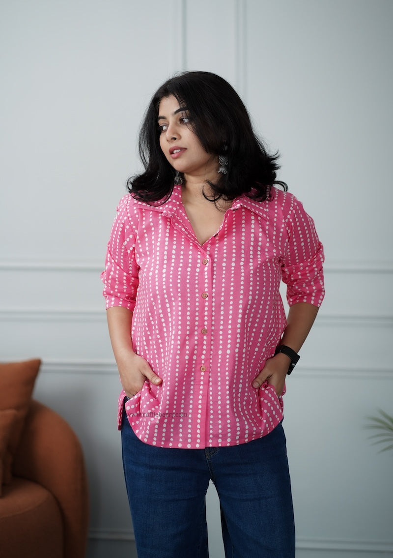 pink cotton shirt
