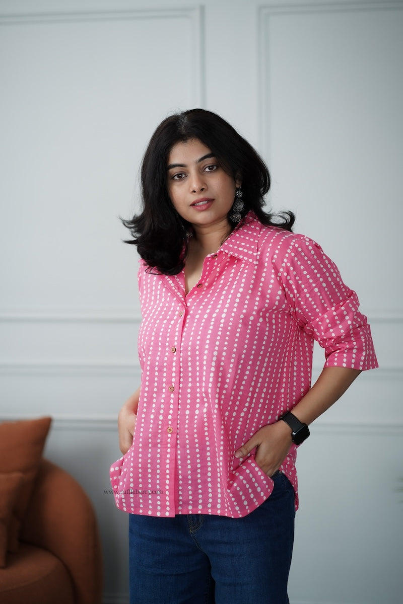 pink cotton shirt