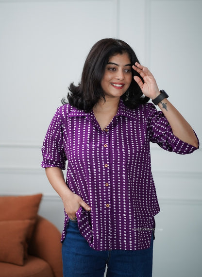 Purple Cotton Shirt