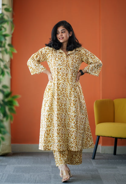 June Yellow Cotton Co-ord Set