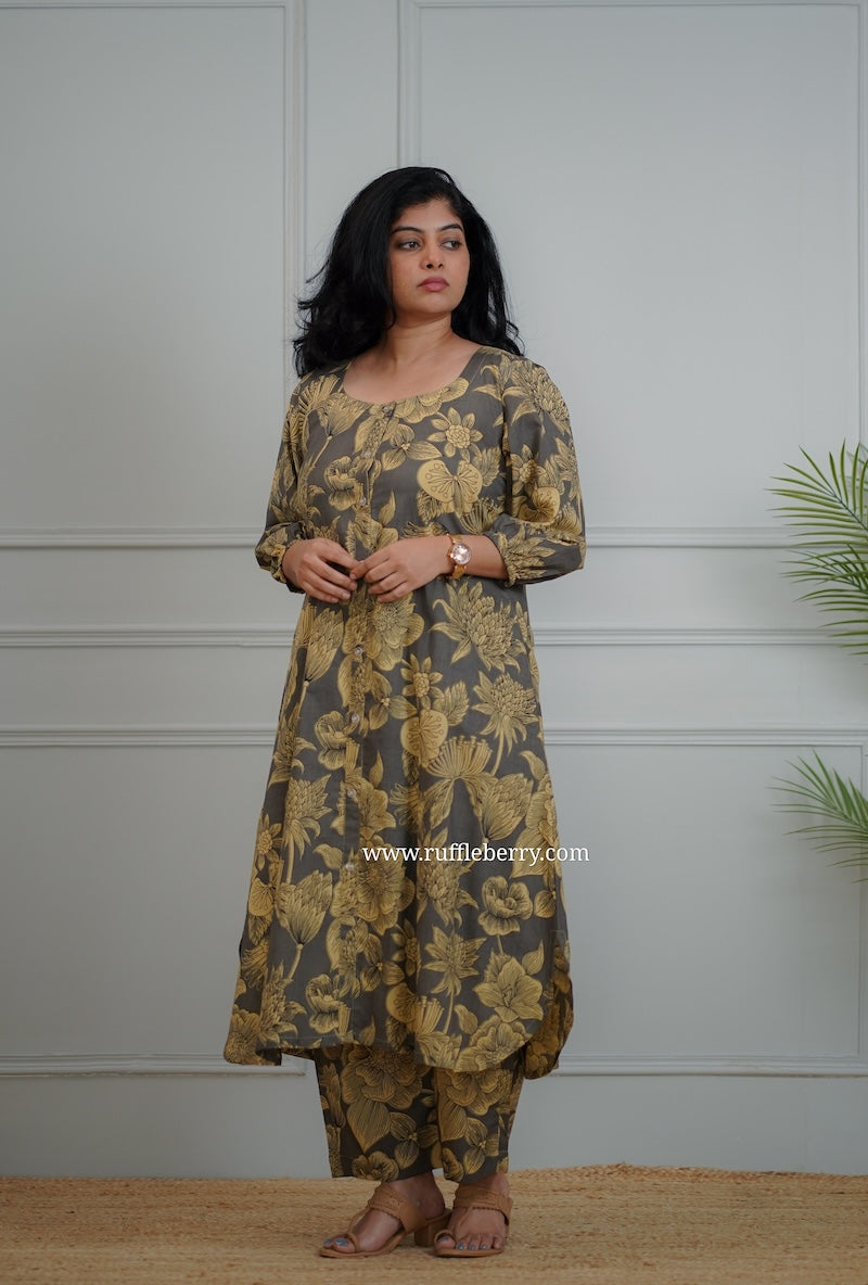 kanmani grey cotton co-ord set