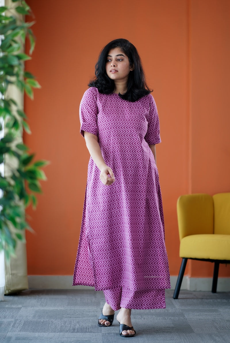 june pink cotton co-ord set
