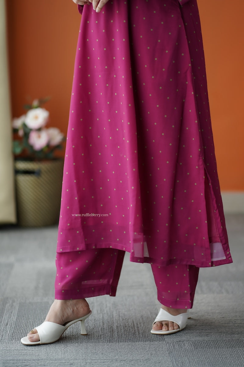 varang pink georgette co-ord set