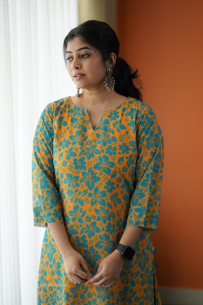 Varang Mustard Georgette Co-ord Set
