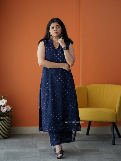 Varang Blue Georgette Co-Ord Set