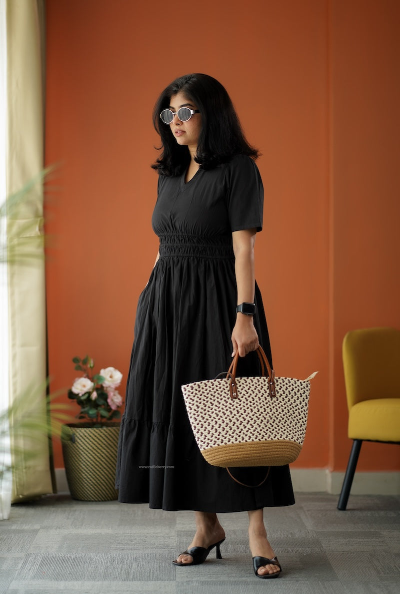 aurora cotton tier dress