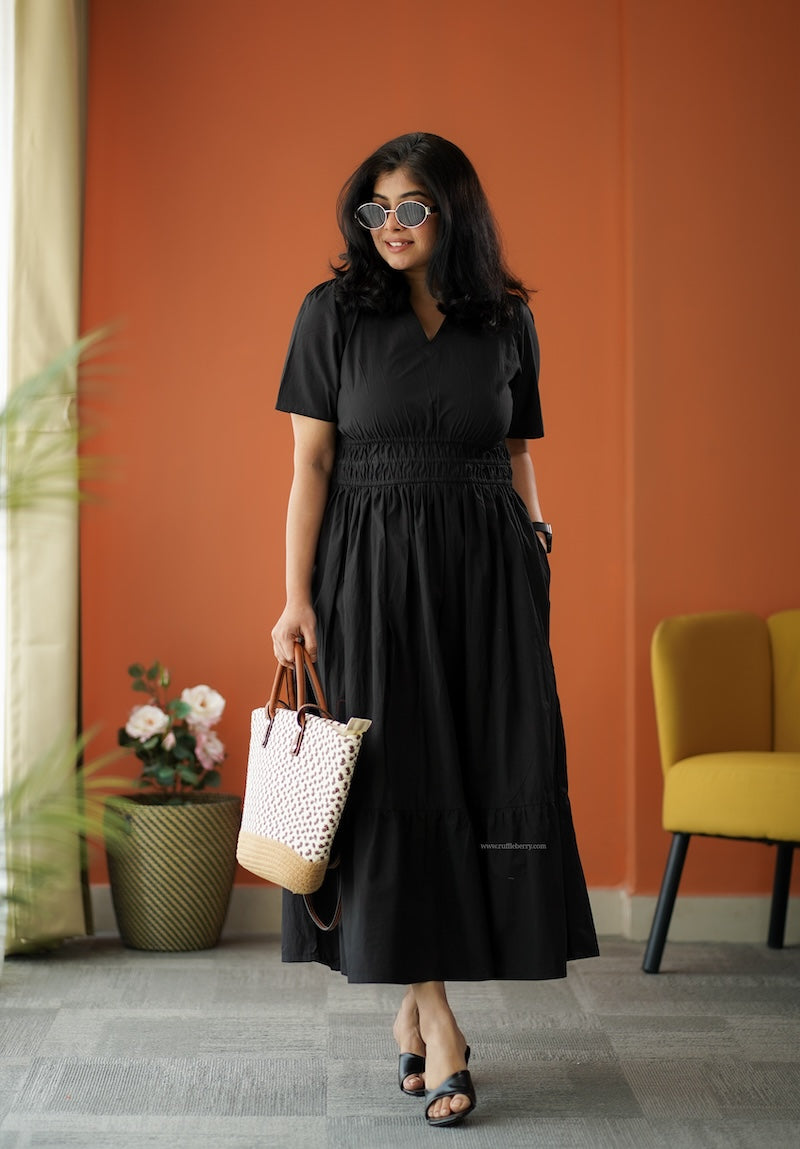 aurora cotton tier dress