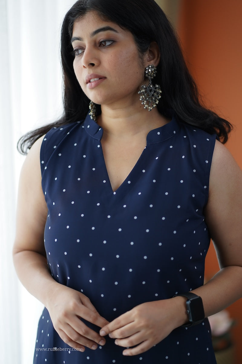 varang blue georgette co-ord set