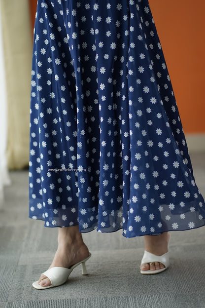 Forget Me Not Ocean Georgette Dress