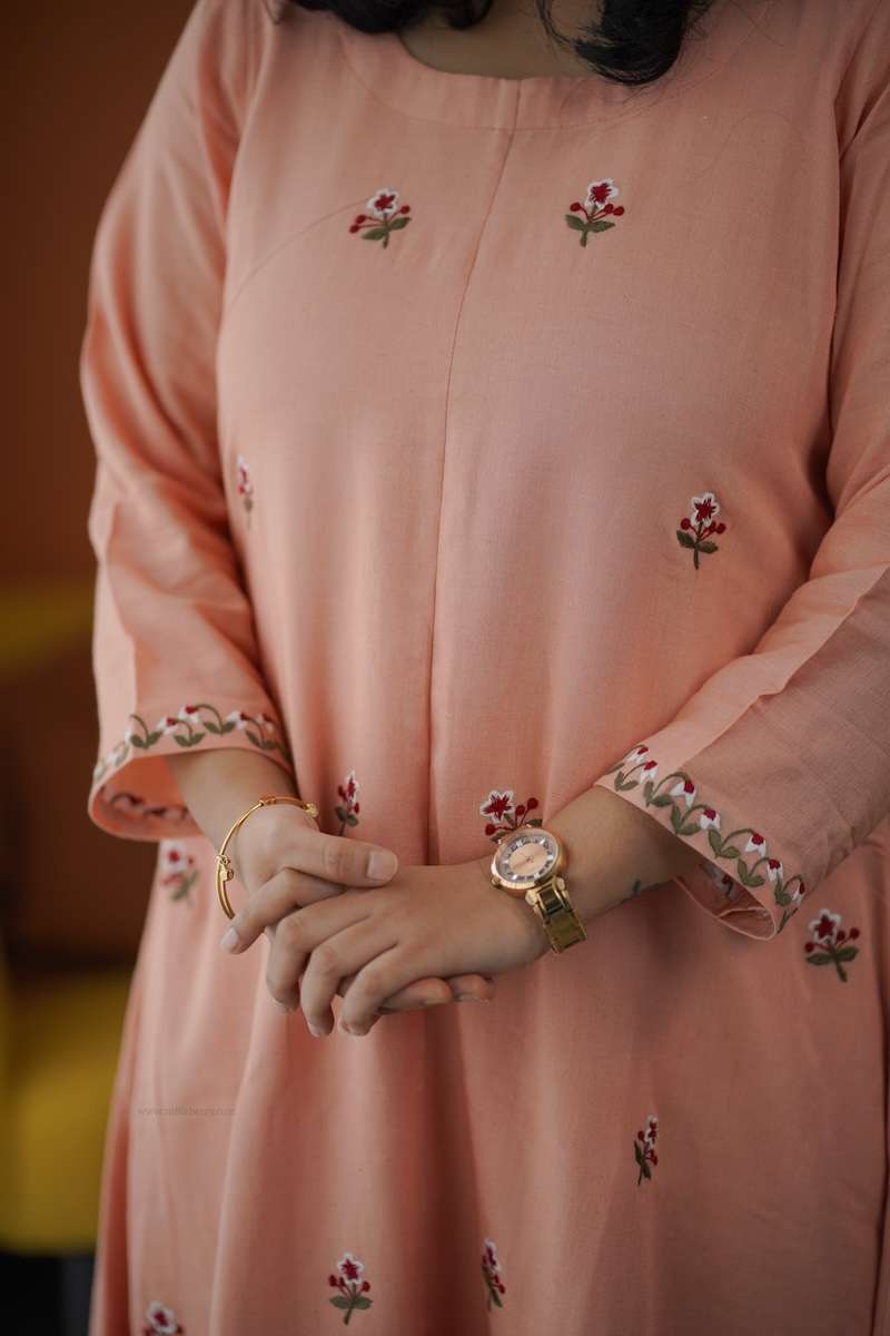 pari embroidered cotton co-ord set