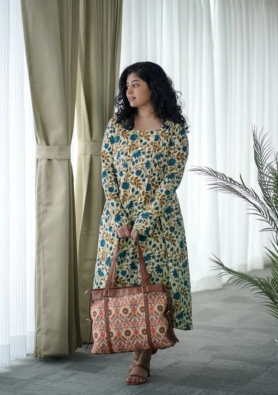 niva cream cotton co-ord set