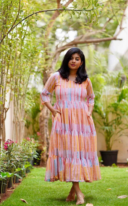 Candy Georgette Tier Dress