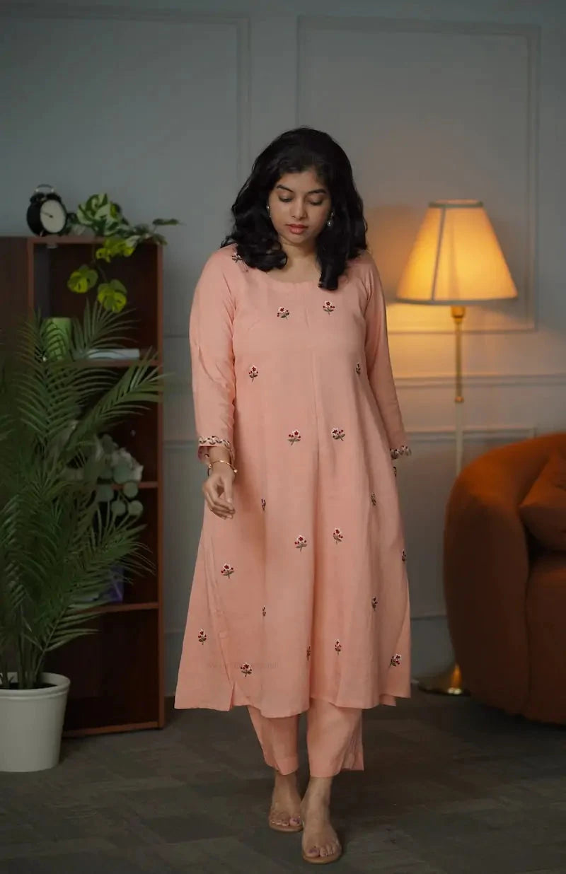 Pari Embroidered Cotton Co-ord Set