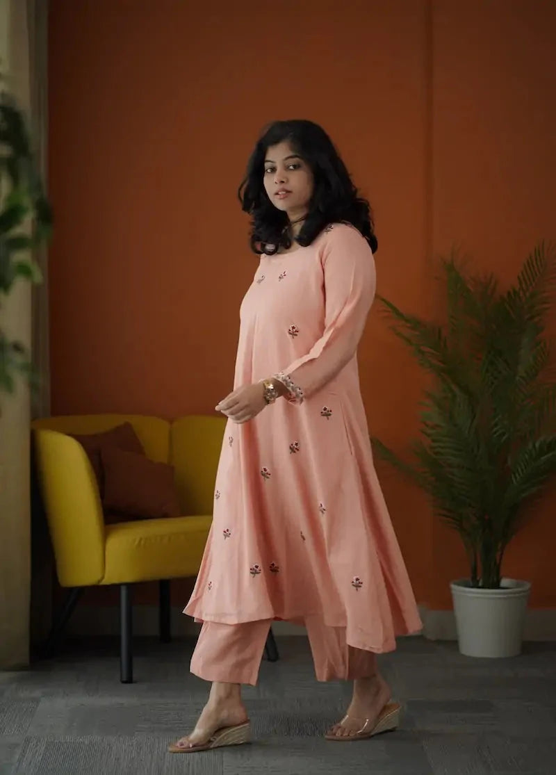 pari embroidered cotton co-ord set